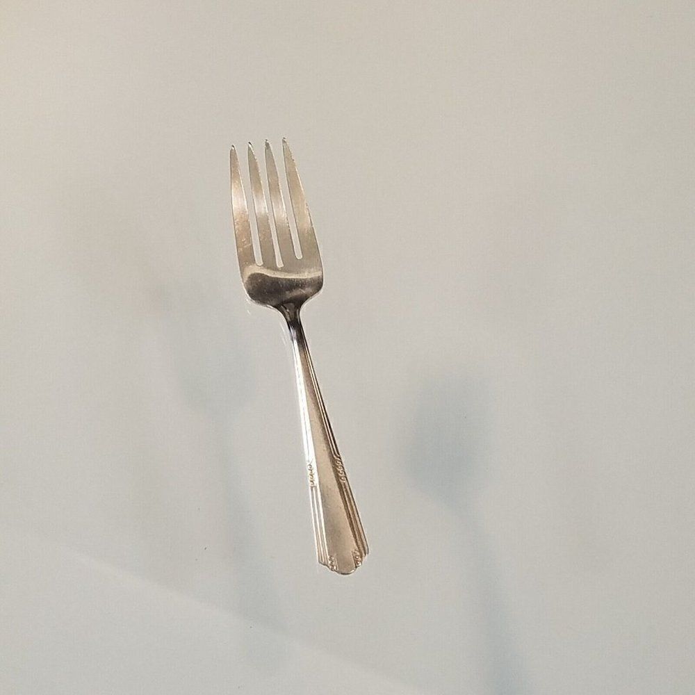 Salad Fork 1933 Simplicity Pattern Wallace Deerfield Silverplate 6 inch